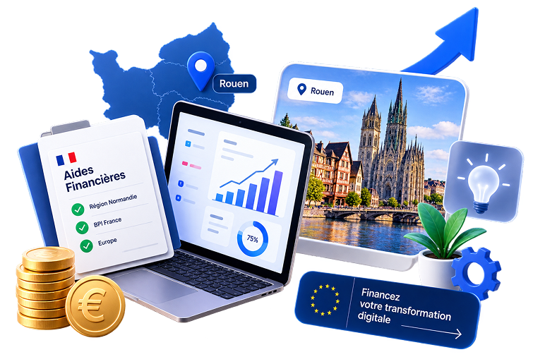 Aides financières pour digitaliser votre entreprise à Rouen — guide 2025